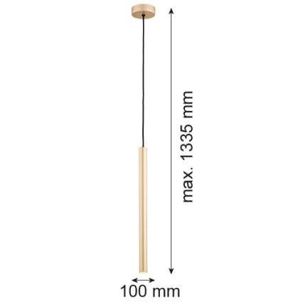 Argon 8327 - LED Chandelier on a string RIO LED/4,2W/230V 3000K gold