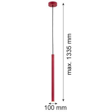 Argon 8331 - LED Chandelier on a string RIO LED/4,2W/230V 3000K red