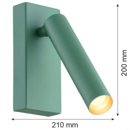 Argon 8332 - LED Wall spotlight RIO LED/4,2W/230V 3000K green