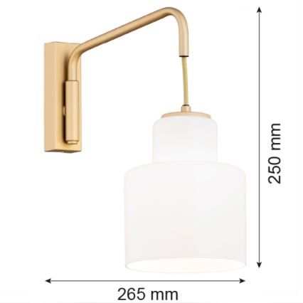Argon 8371 - Wall light DIUNA 1xE27/15W/230V gold