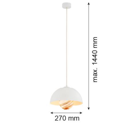 Argon 8443 - Chandelier on a string PIAVA 1xE14/7W/230V alabaster white