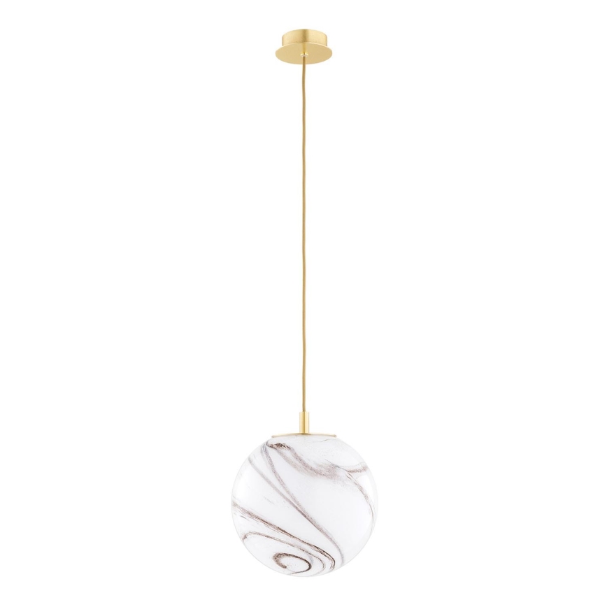 Argon 8447 - Chandelier on a string ALMIROS 1xE27/15W/230V d. 25 cm alabaster gold