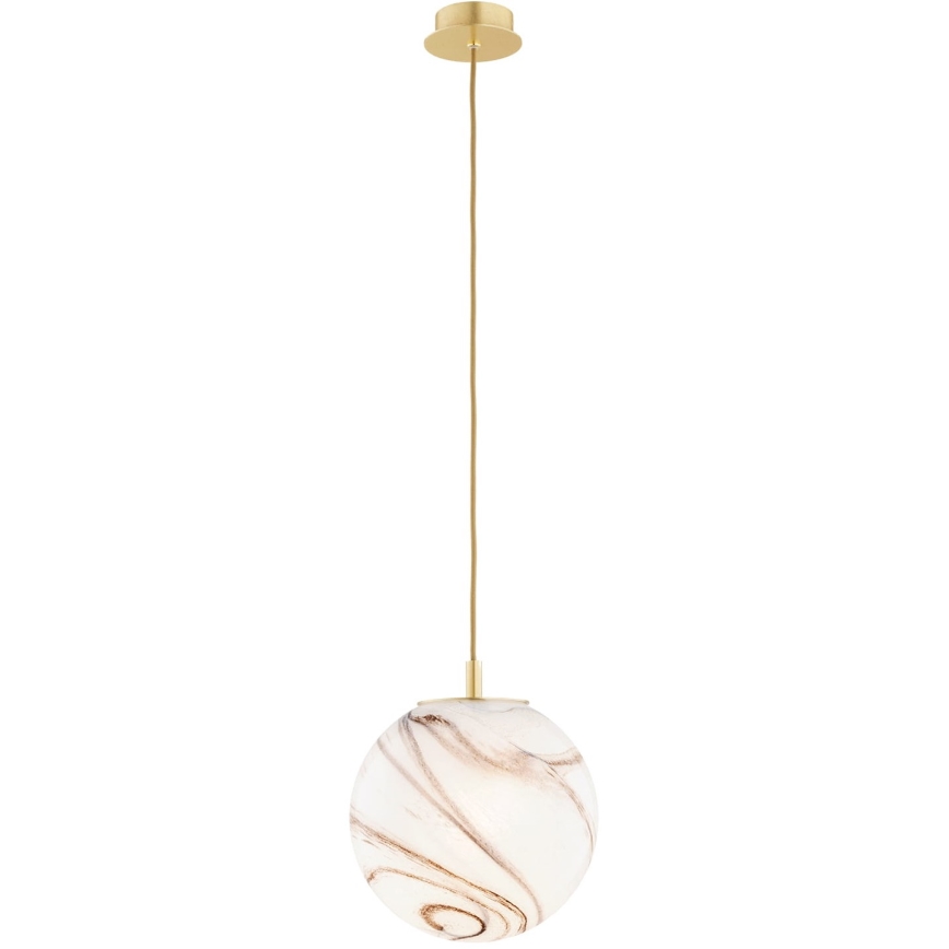 Argon 8447 - Chandelier on a string ALMIROS 1xE27/15W/230V d. 25 cm alabaster gold