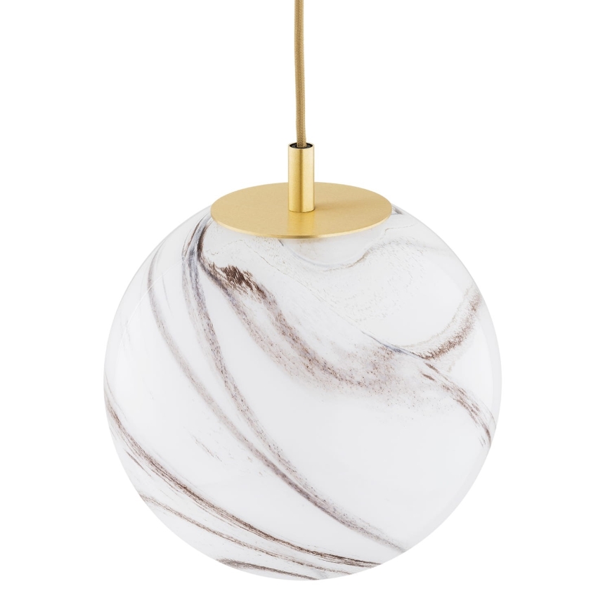 Argon 8447 - Chandelier on a string ALMIROS 1xE27/15W/230V d. 25 cm alabaster gold
