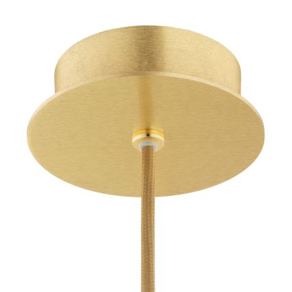 Argon 8447 - Chandelier on a string ALMIROS 1xE27/15W/230V d. 25 cm alabaster gold