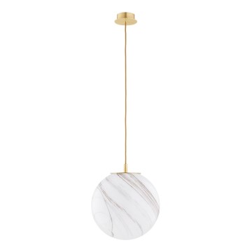 Argon 8448 - Chandelier on a string ALMIROS 1xE27/15W/230V d. 30 cm alabaster gold