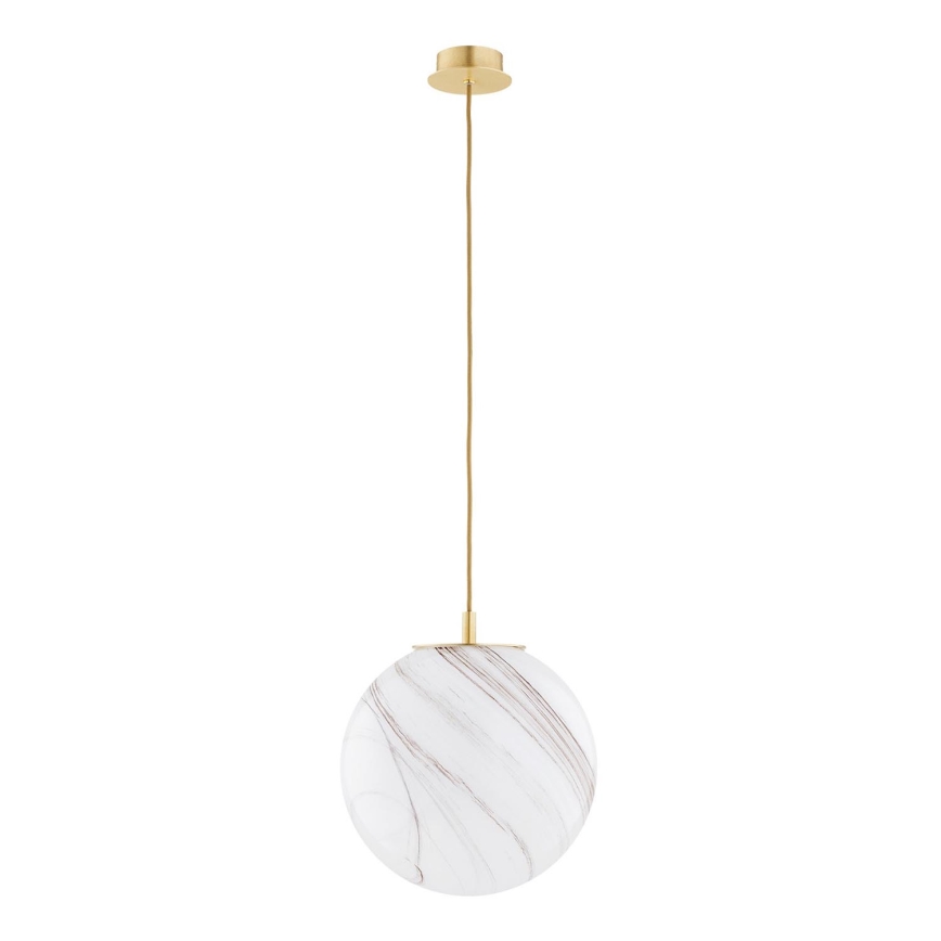 Argon 8448 - Chandelier on a string ALMIROS 1xE27/15W/230V d. 30 cm alabaster gold