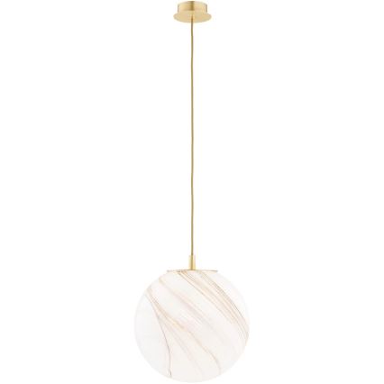 Argon 8448 - Chandelier on a string ALMIROS 1xE27/15W/230V d. 30 cm alabaster gold
