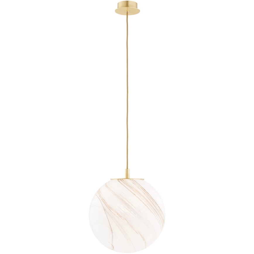 Argon 8448 - Chandelier on a string ALMIROS 1xE27/15W/230V d. 30 cm alabaster gold