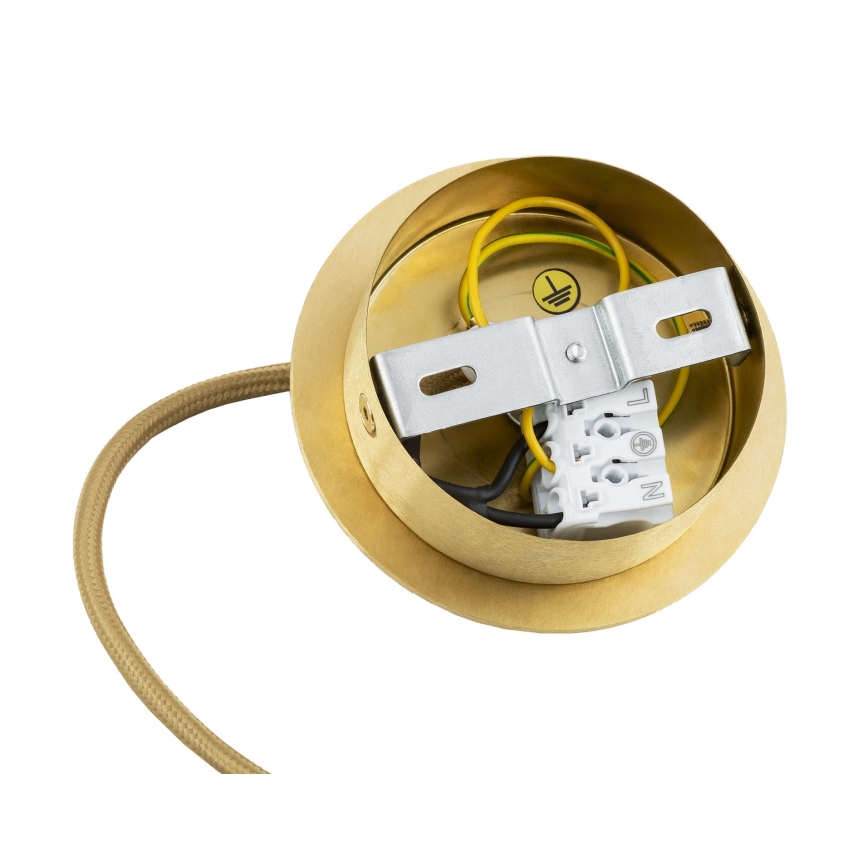 Argon 8448 - Chandelier on a string ALMIROS 1xE27/15W/230V d. 30 cm alabaster gold