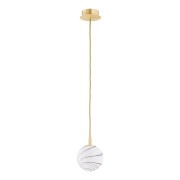 Argon 8450 - Chandelier on a string ALMIROS 1xE14/7W/230V d. 12 cm alabaster gold