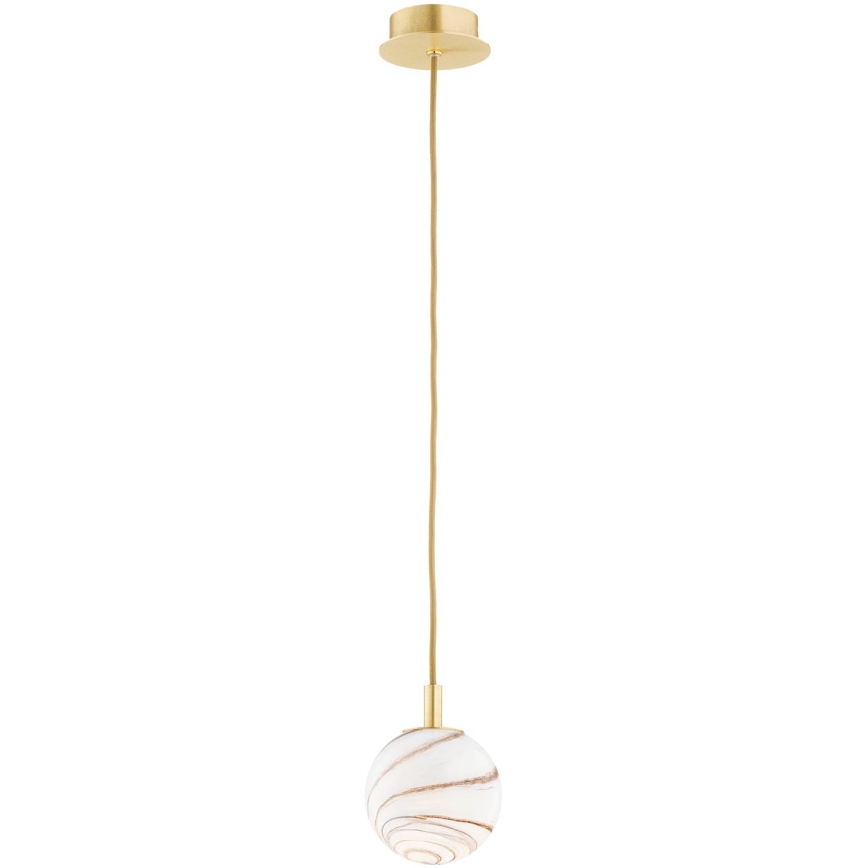 Argon 8450 - Chandelier on a string ALMIROS 1xE14/7W/230V d. 12 cm alabaster gold