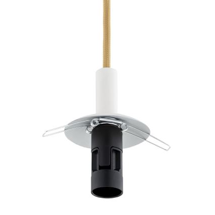 Argon 8451 - Chandelier on a string ALMIROS 1xE14/7W/230V d. 12 cm alabaster white/gold