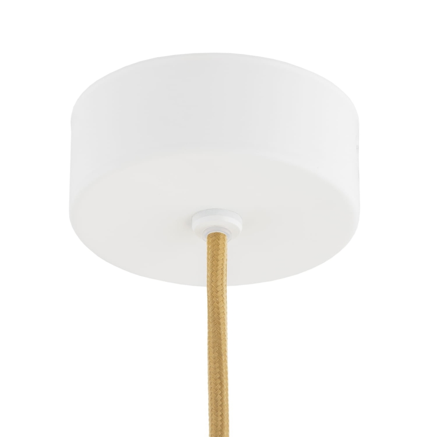 Argon 8451 - Chandelier on a string ALMIROS 1xE14/7W/230V d. 12 cm alabaster white/gold