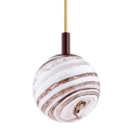 Argon 8452 - Chandelier on a string ALMIROS 1xE14/7W/230V d. 12 cm alabaster brown/gold