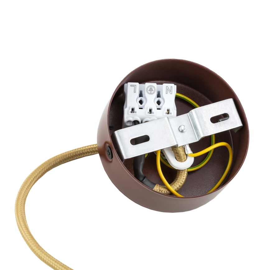 Argon 8452 - Chandelier on a string ALMIROS 1xE14/7W/230V d. 12 cm alabaster brown/gold