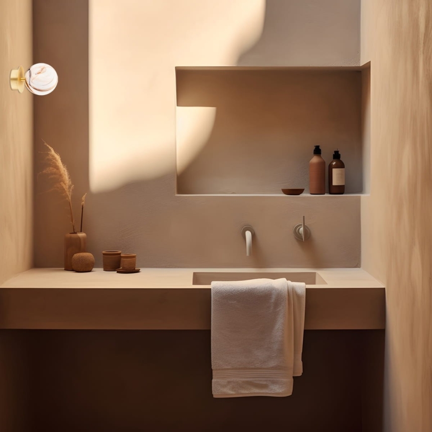 Argon 8453 - Wall light FABIO 1xE14/7W/230V alabaster gold