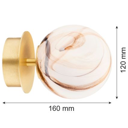 Argon 8453 - Wall light FABIO 1xE14/7W/230V alabaster gold