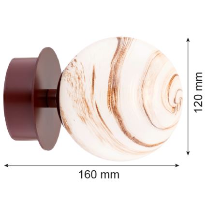 Argon 8455 - Wall light FABIO 1xE14/7W/230V alabaster brown
