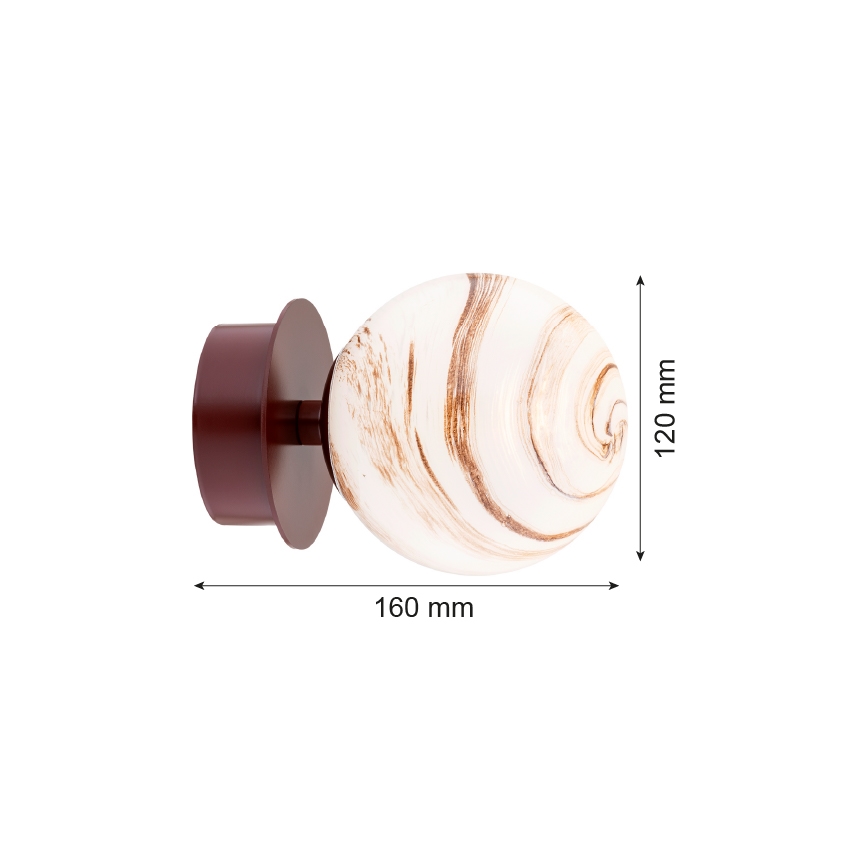 Argon 8455 - Wall light FABIO 1xE14/7W/230V alabaster brown