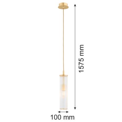 Argon 8489 - Chandelier on a string HAMPTON 1xE14/7W/230V gold