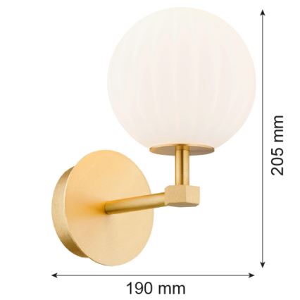 Argon 8502 - Wall lamp PALOMA 1xE14/7W/230V gold/white