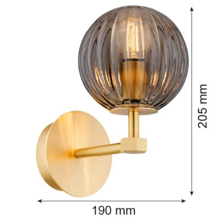 Argon 8508 - Wall lamp PALOMA 1xE14/7W/230V gold/black