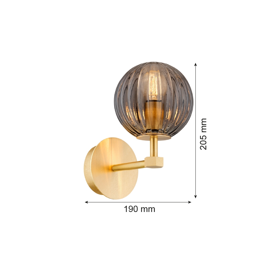 Argon 8508 - Wall lamp PALOMA 1xE14/7W/230V gold/black