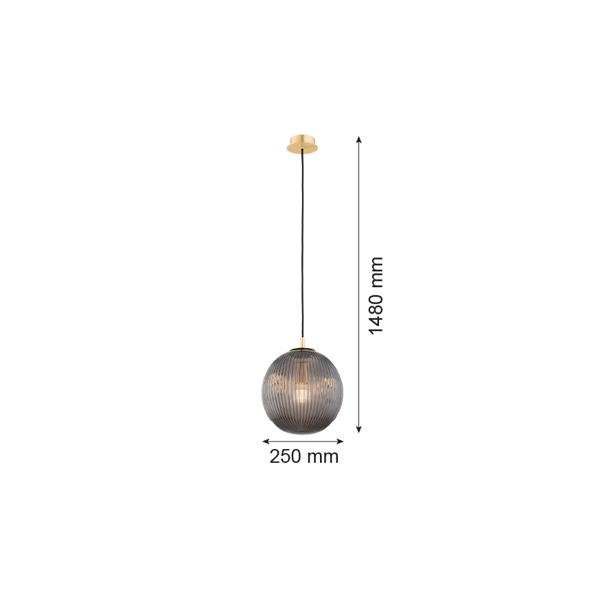 Argon 8513 - Chandelier on a string PALOMA 1xE27/15W/230V d. 25 cm gold/black