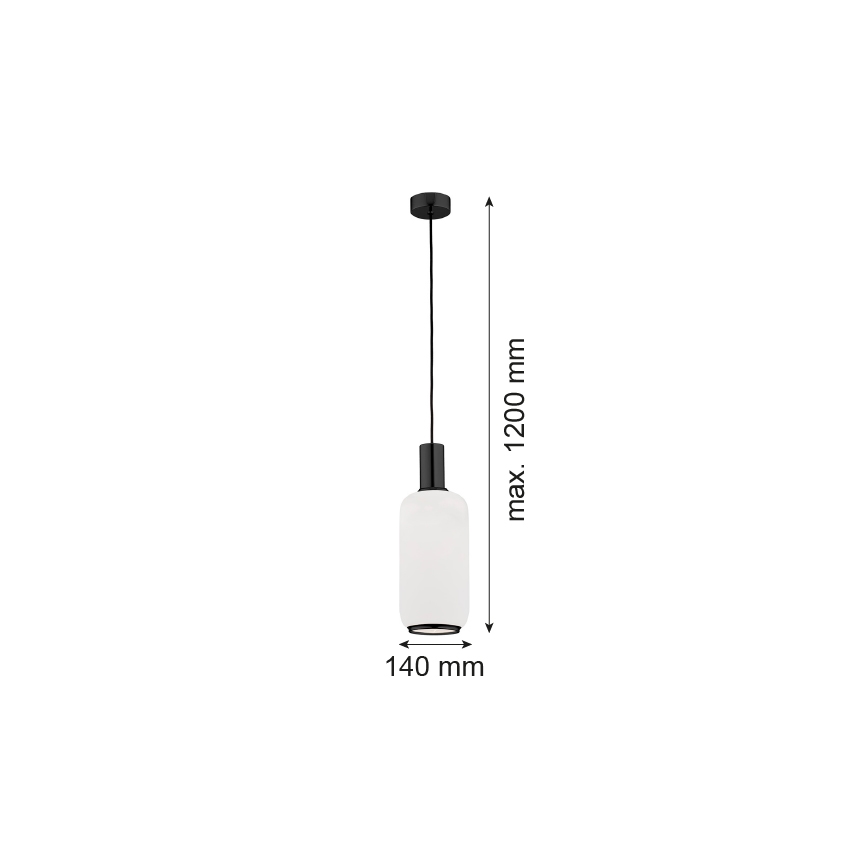 Argon 8563 - Chandelier on a string SAGUNTO PLUS 1xE27/15W/230V d. 14 cm black