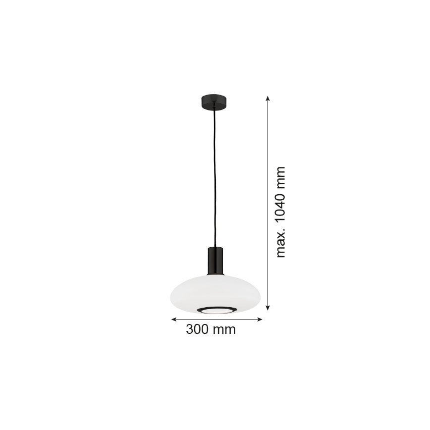 Argon 8565 - Chandelier on a string SAGUNTO PLUS 1xE27/15W/230V d. 30 cm black