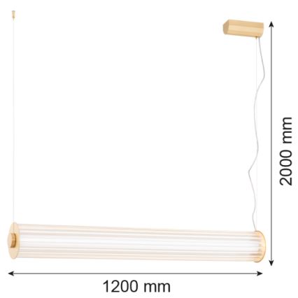 Argon 8624 - LED Chandelier on a string HAMPTON LED/90W/230V 3000K 120 cm brass