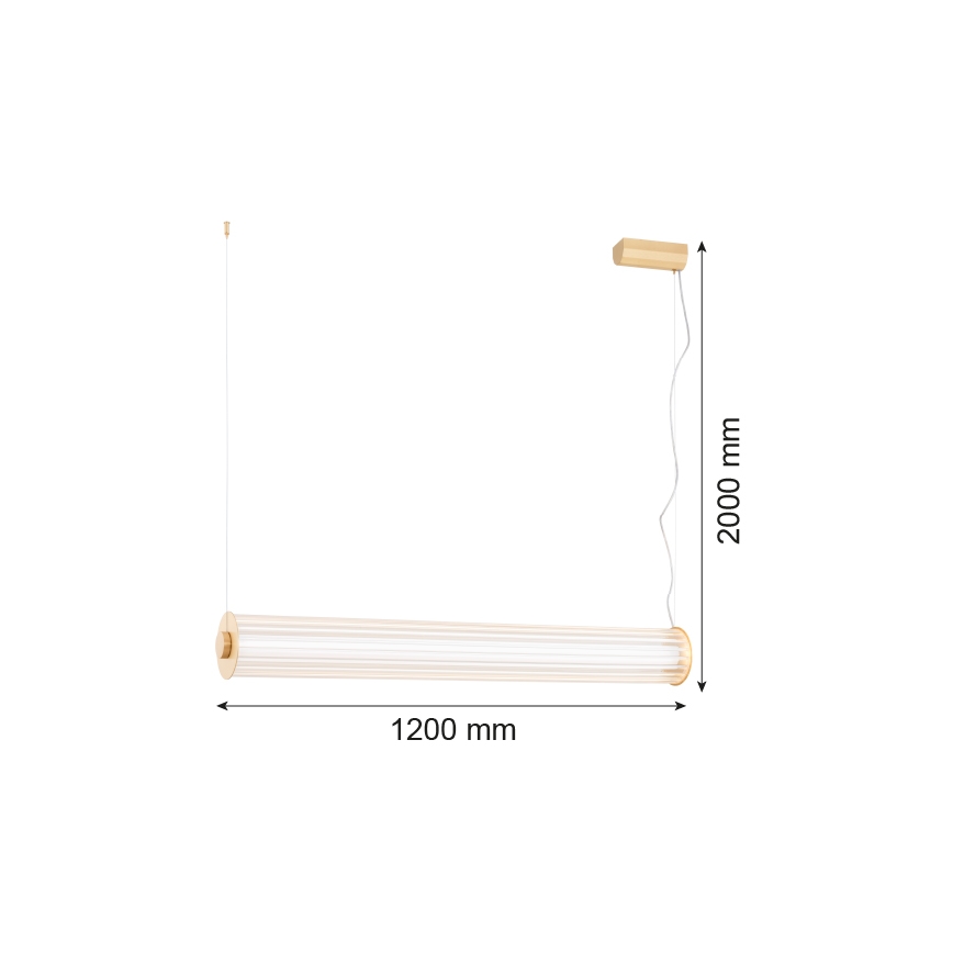 Argon 8624 - LED Chandelier on a string HAMPTON LED/90W/230V 3000K 120 cm brass