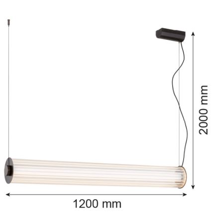 Argon 8625 - LED Chandelier on a string HAMPTON LED/90W/230V 3000K 120 cm black