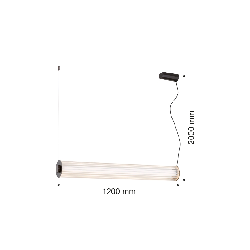 Argon 8625 - LED Chandelier on a string HAMPTON LED/90W/230V 3000K 120 cm black