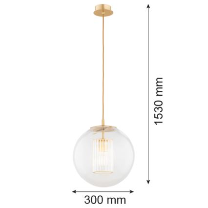 Argon 8626 - Chandelier on a string HAMPTON 1xE27/15W/230V
