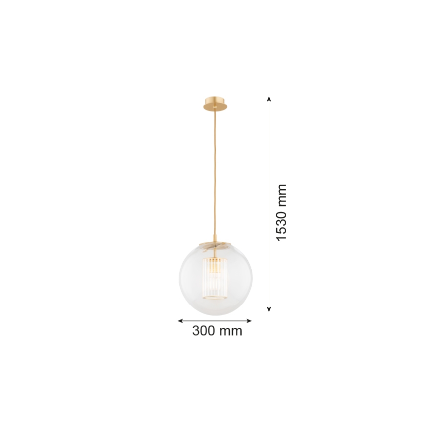 Argon 8626 - Chandelier on a string HAMPTON 1xE27/15W/230V