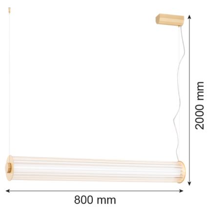 Argon 8627 - LED Chandelier on a string HAMPTON LED/60W/230V 3000K 80 cm brass