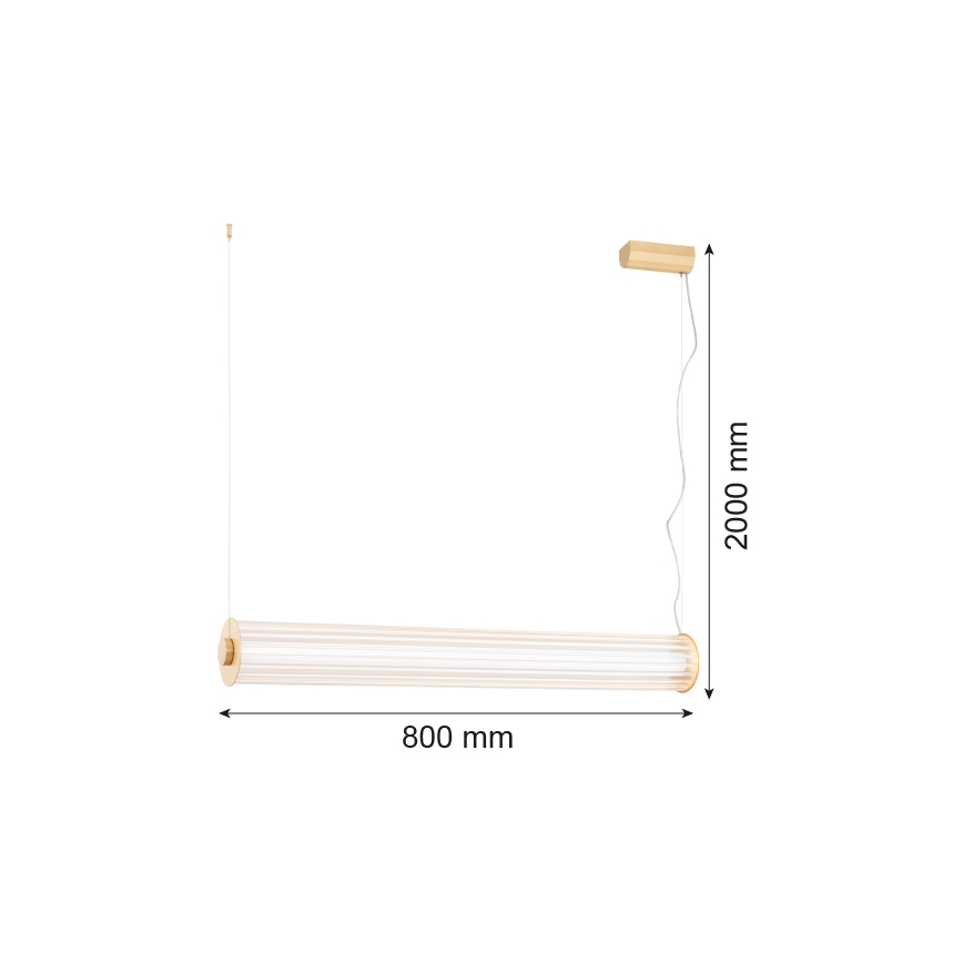 Argon 8627 - LED Chandelier on a string HAMPTON LED/60W/230V 3000K 80 cm brass
