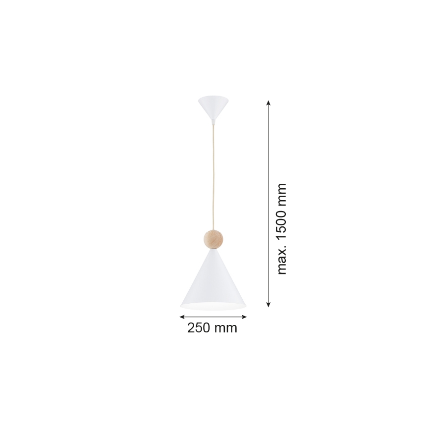 Argon 8629 - Chandelier on a string KEGEL 1xE27/15W/230V white