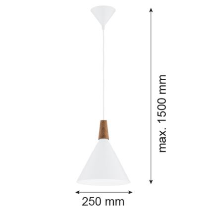 Argon 8630 - Chandelier on a string KEGEL 1xE27/15W/230V white