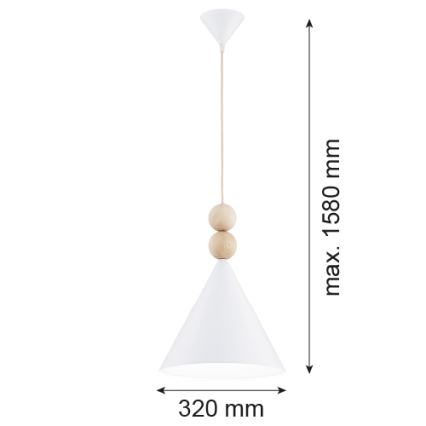 Argon 8632 - Chandelier on a string KEGEL 1xE27/15W/230V white
