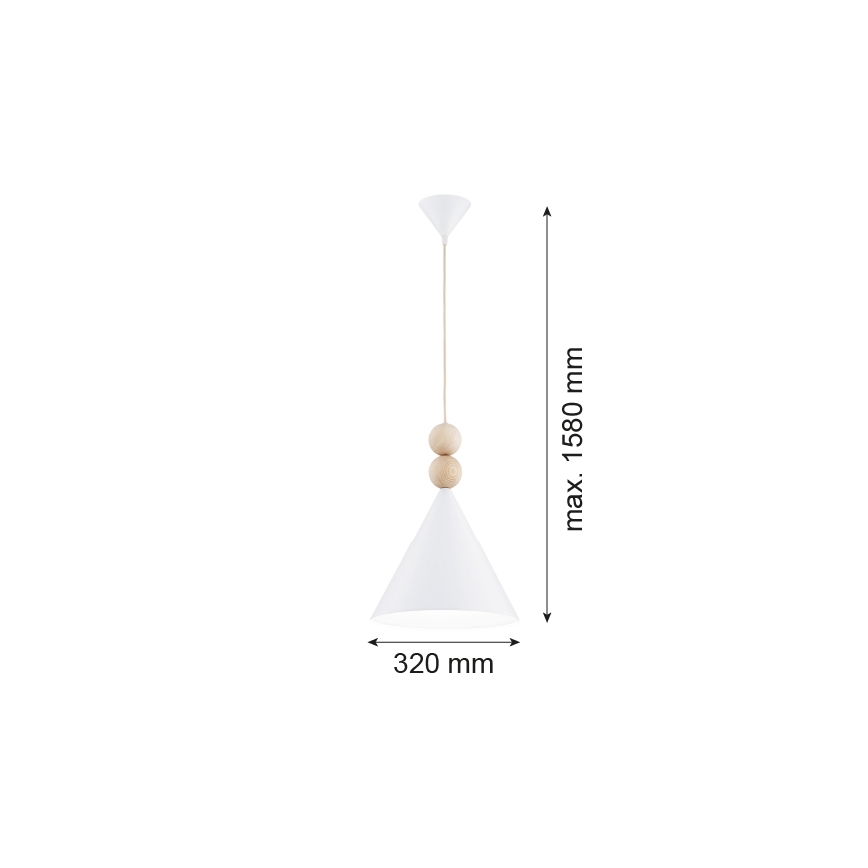 Argon 8632 - Chandelier on a string KEGEL 1xE27/15W/230V white
