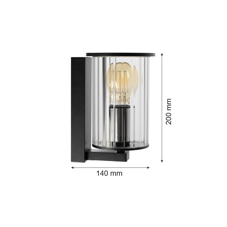 Argon 8748 - Outdoor wall light NORFOLK 1xE27/15W/230V IP44 black