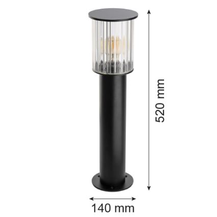 Argon 8749 - Outdoor lamp NORFOLK 1xE27/15W/230V IP44 52cm black