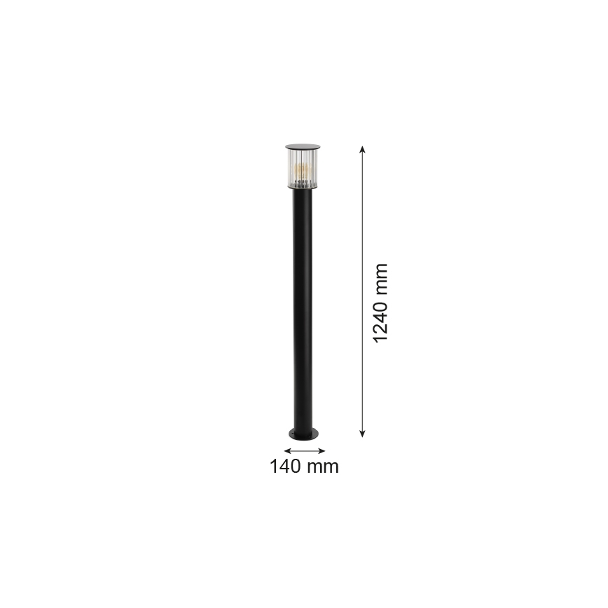 Argon 8750 - Outdoor lamp NORFOLK 1xE27/15W/230V IP44 124cm black