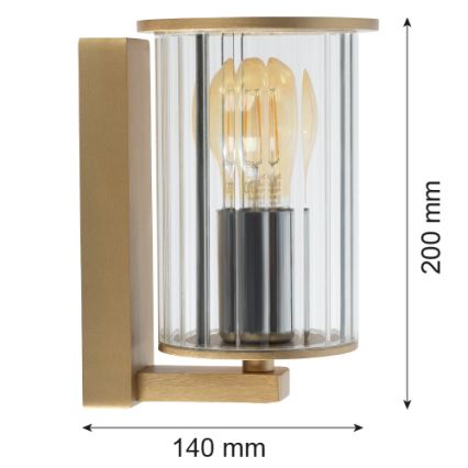 Argon 8752 - Outdoor wall light NORFOLK 1xE27/15W/230V IP44 gold