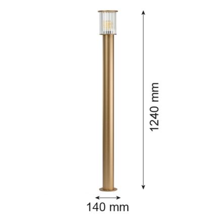 Argon 8754 - Outdoor lamp NORFOLK 1xE27/15W/230V IP44 124cm gold