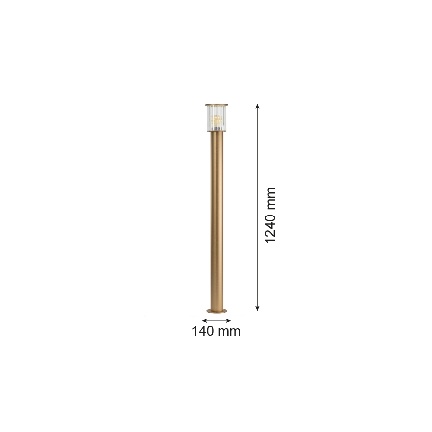 Argon 8754 - Outdoor lamp NORFOLK 1xE27/15W/230V IP44 124cm gold