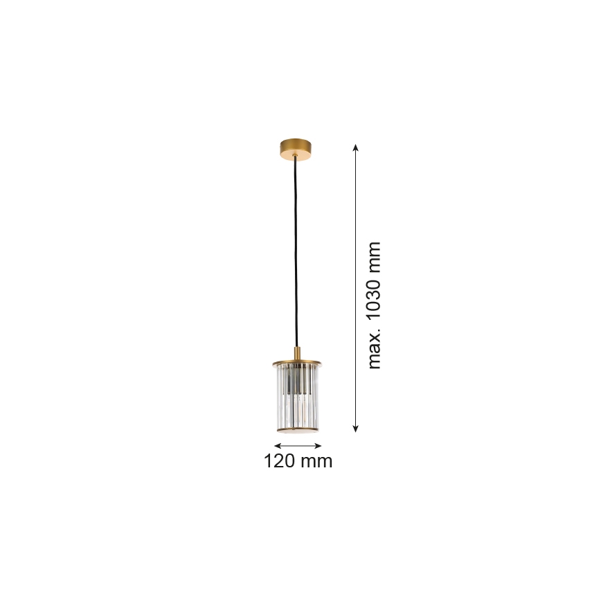 Argon 8755 - Outdoor chandelier on a string NORFOLK 1xE27/15W/230V IP44 gold